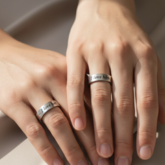 I Love Him/Her" Secret Vows Rings