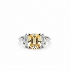 Vintage Sunlight Emerald Cut Ring