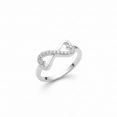 Infinity Sparkle Sterling Silver Ring