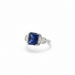 Victorian Garden" Blue Gemstone Ring