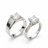 Modern Majesty" Engagement Pair