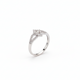 Diamond Petal" Cluster Promise Ring