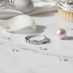 Love Code Half Eternity Ring