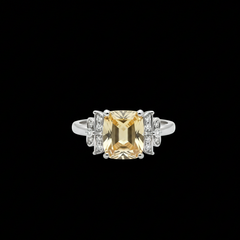 Vintage Sunlight Emerald Cut Ring