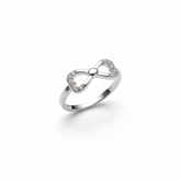 92.5 Silver Bow Charm Ring