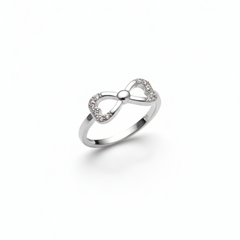 92.5 Silver Bow Charm Ring