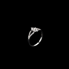 Diamond Petal" Cluster Promise Ring
