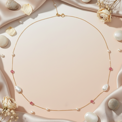 18K Minimal Beaded Gold Chain