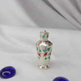 Elegant Silver Meenakari Sindoor Box