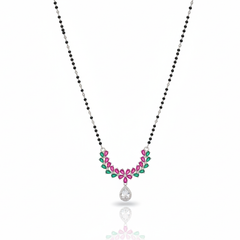 Elegant Pink & Green Mangal Sutra