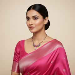 Elegant Pink & Green Mangal Sutra