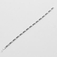 Silver Bar & Link Chain Bracelet