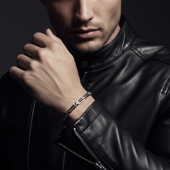 Silver Bar & Link Chain Bracelet