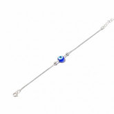 Premium Silver Evil Eye Bracelet for Protection