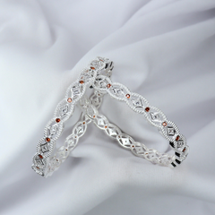 Graceful Silver Bangles