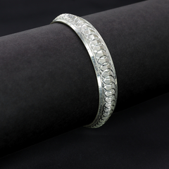 Ring-Style Silver Kada for Men