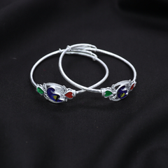 Baby Silver Peacock Kada