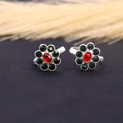 Floral Bliss Silver Toe Ring