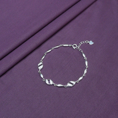 Triple Leaf Silver Bracelet