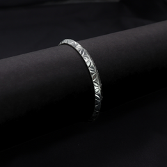 Silver Kada with Unique Design for Men