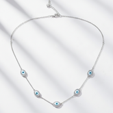 Five-Station Evil Eye Protection Necklace