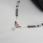 Red Gemstone Silver Mangal Sutra