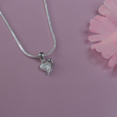 Three Connected Hearts Silver Pendant
