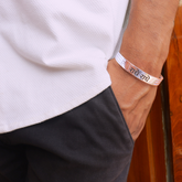 Radhe Radhe Silver Kada for Men