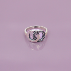Silver Interlocking Circles Ring