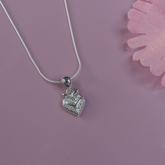 Aesthetic Heart Silver Pendant