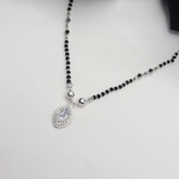 Lightweight White Stone Silver Mangal Sutra