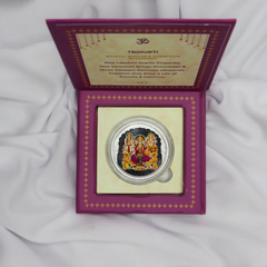 999 Purity Silver Coin: Divine Trimurti (Lakshmi, Saraswati, Ganesha)