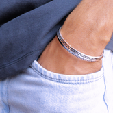 Modern Silver Kada for Men