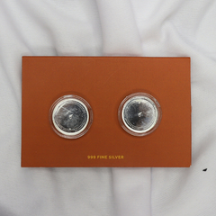 999 Purity Silver Coin Set: Lakshmi Maa & Lord Ganesha