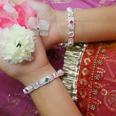 Elegant Silver Wave Bangles