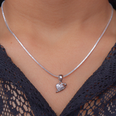 Three Connected Hearts Silver Pendant