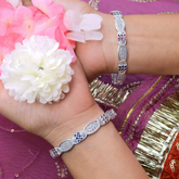 Spark Silver Bangles