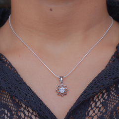 Sunshine Bloom Silver Pendant