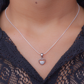 Silver Heart-in-Heart Pendant