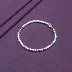Classic Silver Beads Bracelet
