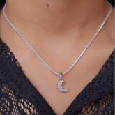 Lunar Glow Half Moon Pendant