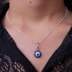 Silver Evil Eye Protector Pendant