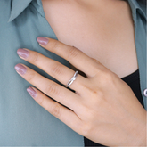 Graceful Double Band Silver Ring