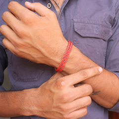 Silver Multi-Colour Traditional Moli Bracelet