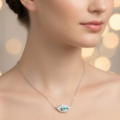 Glamour Evil Eye Marquise Necklace