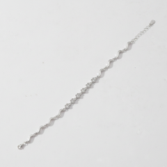 Wave Bloom Silver Bracelet – 92.5 Sterling Silver