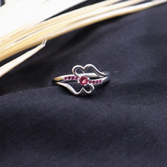 Blushing Hearts Silver Ring