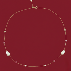 18K Minimal Beaded Gold Chain