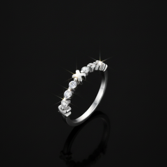 Love Code Half Eternity Ring