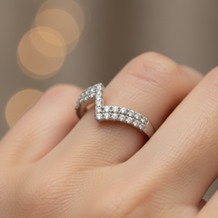 Twist Spark Sterling Silver Ring